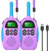 CHAKEYAKE Walkie Talkies for Kids Adult, 2 Pack Rechargeable Kids Walkies Talkies, 3km Long Range, 22 Channels, Indoor Outdoor Toys for Camping, Hiking, Family Games, Toys for Boys Girls Ages 3-12 view 1