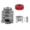 FLMLF Cylinder Head and Water Cooled Cover with Piston Kit for Zenoah CY RCMK RC Marine Engine G290PUM (Red) view 2