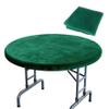 Klmnop 49 Inch Green Velvet Poker Table Cover, Round Table Tablecloth for Card Games, Noise Reducing Slip Prevention Cloth for Mahjong Board and Dice Playing(Green) view 1