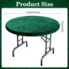 Klmnop 49 Inch Green Velvet Poker Table Cover, Round Table Tablecloth for Card Games, Noise Reducing Slip Prevention Cloth for Mahjong Board and Dice Playing(Green) view 2