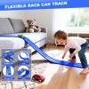 Flexible Race Track for Kids 3-5 Year Old, 15ft Flex Car Tracks for Toddlers with 2 Pull-Back Cars & 2 Alloy Cars, Portable Roll Up Racing Car Tracks, Birthday for Boys Girls view 2