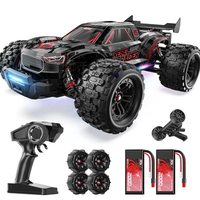 DEERC Fast RC Car for Adults, 1/14 Brushless 4WD Off-Road RC Truck, 46+ MPH High Speed Waterproof All Terrain RC Truggy with 23S LiPo Batteries