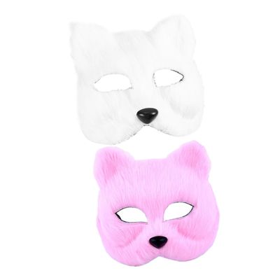 Beaupretty 2pcs Fox Animal Masks Lightweight Lint Material for Men Women Halloween Christmas Easter Costume Party Role Play