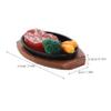 Abaodam Realistic Miniature Fake Steak Model for Dollhouse and Play Kitchen Portable Small Artificial Meat Prop for Display and Simulation Cooking Food Copy for Mini Food Scenes view 2
