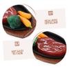 Abaodam Realistic Miniature Fake Steak Model for Dollhouse and Play Kitchen Portable Small Artificial Meat Prop for Display and Simulation Cooking Food Copy for Mini Food Scenes view 3