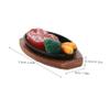 BCOATH Realistic Miniature Steak Model Plate for Dollhouse Kitchen Accessories Authentic Fake Food Prop for Pretend Cooking Photography Display Creative and Engaging Food Decor view 2