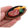 BCOATH Realistic Miniature Steak Model Plate for Dollhouse Kitchen Accessories Authentic Fake Food Prop for Pretend Cooking Photography Display Creative and Engaging Food Decor view 3