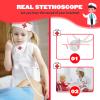 Doctor Kit for Kids, Dentist Pretend Play Educational Doctor Toy Set, 25Pcs Wooden Medical Kit with Stethoscope & Bag & Pretend Teeth & Doctor Toys, Role Play Toys for Girls and Boys 3-8 Years Old view 2