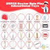 Doctor Kit for Kids, Dentist Pretend Play Educational Doctor Toy Set, 25Pcs Wooden Medical Kit with Stethoscope & Bag & Pretend Teeth & Doctor Toys, Role Play Toys for Girls and Boys 3-8 Years Old view 3