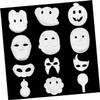 Beaupretty 3 Pcs DIY Paintable Animal Face Masks Lightweight Masquerade Costume Accessories for Party and Cosplay Elephant Rabbit Lion White Pulp Masks for Men and Women view 3