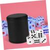 Abaodam Felt Lined Dice Shaker Cup for Family and Party Games Quiet Leather Dice Cup with Craftsmanship Replacement and Board Game Accessories view 4