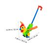 SUPVOX Push and Pull Rooster Walker for Detachable Handle Learning Cart Early Educational Animal Plaything for Walking Development and Observation Skills Safe Plastic Design Random Color view 2