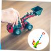 SUPVOX Push and Pull Rooster Walker for Detachable Handle Learning Cart Early Educational Animal Plaything for Walking Development and Observation Skills Safe Plastic Design Random Color view 4