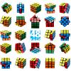 JOLLYFUN 48 Pack Mini Cube Bulk, 1.18 Inch 3x3x3 Small Puzzle Cubes Set, Birthday Party Favors, Classroom Rewards Prizes, Stocking Stuffers, Easter Basket Fillers for Kids view 1