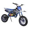 50cc Kids Dirt Bike | Gas Powered Mini Motorcycle for Ages 8-14 | 10-Inch Tires & Dual Disc Brakes Blue White A view 1