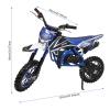 50cc Kids Dirt Bike | Gas Powered Mini Motorcycle for Ages 8-14 | 10-Inch Tires & Dual Disc Brakes Blue White A view 2