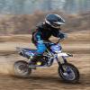 50cc Kids Dirt Bike | Gas Powered Mini Motorcycle for Ages 8-14 | 10-Inch Tires & Dual Disc Brakes Blue White A view 3
