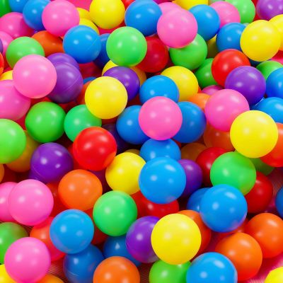 Ball Pit Balls 500 Count, BPA & Phthalate Free, Crush-Proof Soft Plastic Ocean Balls, Assorted Colors for Toddlers & Kids