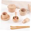 Gogogmee Wooden Tea Set for Creative Pretend Play Afternoon Tea with Accessories Educational Simulation Kitchen Playset for Boys view 4