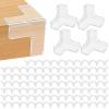 100Pcs PVC Clear Corner Protector Kids, Shock Absorbing Self Adhesive Table Corner Protectors Soft for Baby Safety Covers view 1