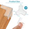100Pcs PVC Clear Corner Protector Kids, Shock Absorbing Self Adhesive Table Corner Protectors Soft for Baby Safety Covers view 3