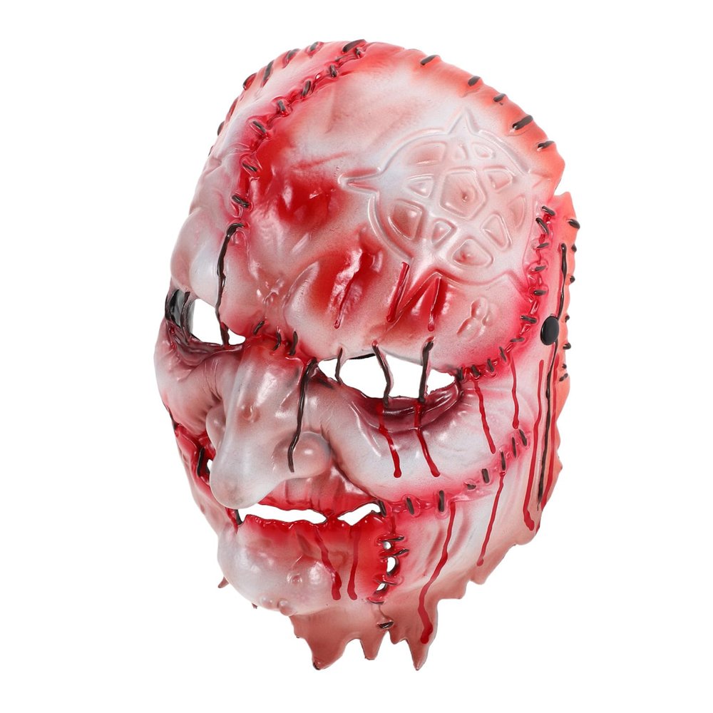 BRIGHTFUFU Realistic EVA Witch Mask Scary Halloween Costume Prop with Strap Lightweight for Masquerade Cosplay and Festival Roleplay