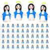 50PCS Little Virgin Mary Figurines Bulk, Mini Virgin Mary Religious Doll to Hide and Seek, for Easter Egg Stuffers, Sunday School Baptism Gifts, Catholic Party Favors, Christ Thanksgiving Day (Blue) view 1