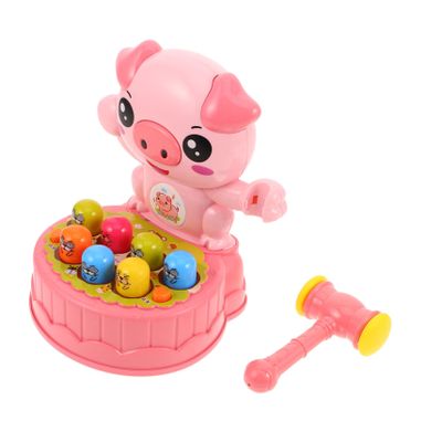 FRCOLOR Interactive Cartoon Whack Game for Colorful Mole Figures Enhances Motor Skills and Cognitive Development Use Pounding with Hammer for Early Learning and Creative Play