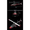 A61 Air-wolf RC Helicopter for Adults, A61 1/52 Scale Air-wolf 2.4G 4CH Single Rotor Flybarless Mini RC Helicopter Model with Optical Flow Altitude Hold, Gift for Adults Beginners (Black and White) view 3