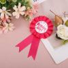 Birthday Girl Pin, Satin Ribbon Happy Birthday Badge Pin for Girl Women Party Button Brooch Clothing Celebration Decor Accessories (Rose Red) view 3