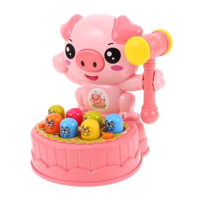 ORFOFE Interactive Whack Game for Colorful Mole Figures Educational Hammering Pounding for Develops Motor Skills and Cognitive Abilities Creative Cartoon Design for Skill Development