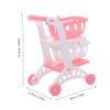 Vaguelly 8pcs Mini Shopping Cart Plastic Trolley for Indoor Outdoor Role Play Educational Pretend Grocery Store Accessories view 2