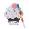 12.99 * 14.96" Cupcake Piata for Birthday Party Supplies with Stick, Ice Cream Cake Pinata Fun Game w/Hanging Ring for Kids Adults Candy Theme Party School Activities Dessert Party Decorations view 1