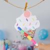 12.99 * 14.96" Cupcake Piata for Birthday Party Supplies with Stick, Ice Cream Cake Pinata Fun Game w/Hanging Ring for Kids Adults Candy Theme Party School Activities Dessert Party Decorations view 3
