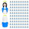 100PCS Little Virgin Mary Figurines Bulk, Mini Virgin Mary Religious Doll to Hide and Seek, for Easter Egg Stuffers, Sunday School Baptism Gifts, Catholic Party Favors, Christ Thanksgiving Day (Blue) view 1