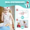 Doctor Kit for Kids, Dentist Pretend Play Educational Doctor Toy Set, 25Pcs Wooden Medical Kit with Stethoscope & Bag & Pretend Teeth & Doctor Toys, Role Play Toys for Girls and Boys 3-8 Years Old view 2