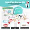 Doctor Kit for Kids, Dentist Pretend Play Educational Doctor Toy Set, 25Pcs Wooden Medical Kit with Stethoscope & Bag & Pretend Teeth & Doctor Toys, Role Play Toys for Girls and Boys 3-8 Years Old view 4