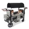 4 Seater Wagon Stroller, All-Terrain Stroller Wagon for 4 Kids with Extra Long Extender, Aluminum Foldable Baby Wagon with Large Storage Bag, Removable Canopy, Snack Tray, Adjustable Push/Pull Handle view 1