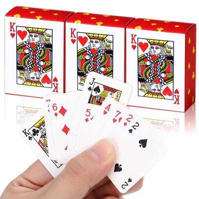 3 Decks Mini Playing Cards 1.65" Mini Deck Of Cards Portable Miniature Poker Card Smal Playing Card For Adults Party Favor Tiny Deck Of Novelty Party Gift For Christmas New Year Travel Fun