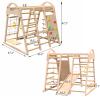 GDFStudio Montessori 7-in-1 Indoor Wooden Jungle Gym Playground for Kids 2-8, Toddler Climbing Toys with Slide, Climbing Wall, Rope Ladder, Monkey Bars, Swing, Indoor Climbers & Play Gym for Kids Room view 2