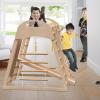 GDFStudio Montessori 7-in-1 Indoor Wooden Jungle Gym Playground for Kids 2-8, Toddler Climbing Toys with Slide, Climbing Wall, Rope Ladder, Monkey Bars, Swing, Indoor Climbers & Play Gym for Kids Room view 3
