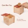Adena Montessori Coin Box -Natural Wood Object Permanence Box Toy for 1-Year-Old Babies, Wooden Montessori Developmental Toy for 6-12 Month Infants, Early Learning Gift for Kids view 2