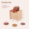Adena Montessori Coin Box -Natural Wood Object Permanence Box Toy for 1-Year-Old Babies, Wooden Montessori Developmental Toy for 6-12 Month Infants, Early Learning Gift for Kids view 3
