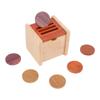 Adena Montessori Coin Box -Natural Wood Object Permanence Box Toy for 1-Year-Old Babies, Wooden Montessori Developmental Toy for 6-12 Month Infants, Early Learning Gift for Kids view 4