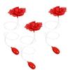 Abaodam 3pcs Realistic Red Rose Water Squirting Brooch Lightweight Party Prank Accessory for Halloween Christmas Gatherings Portable Novelty Spray Flower view 1
