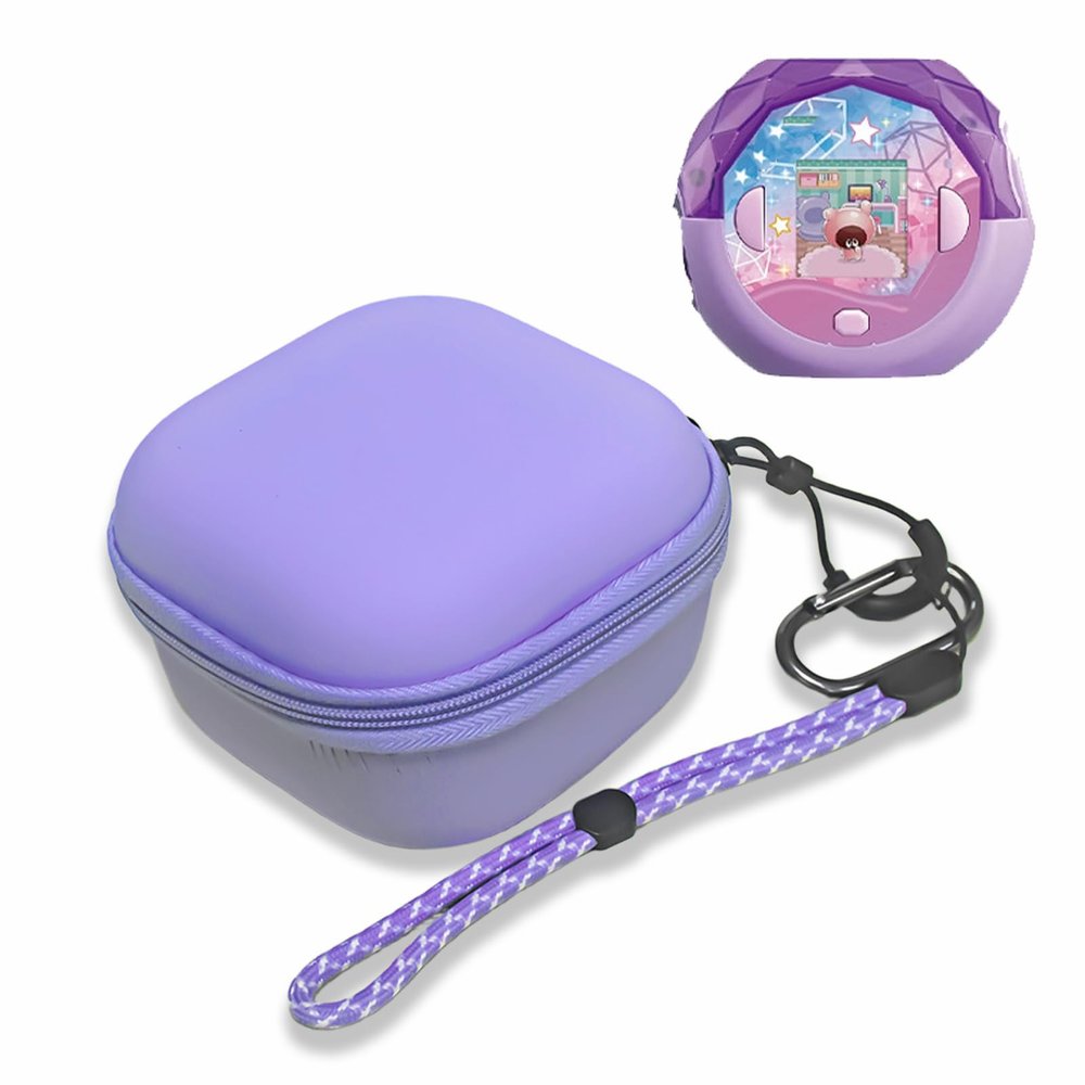 Oshmirian Carrying Case for Takara Tomy Punyrunzu 2025  EVA Hard Shell Protective Storage Bag,Waterproof Washable,Anti-Dirt Shockproof,Travel Pouch with Strap & Hook for Electronic Pet Toy(Purple)