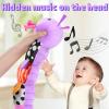 LIGHTDESIRE Baby Toys 6-12 Months Musical Caterpillar,Infant Toys Stuffed Animals with Ruler Design,Pull String,Crinkle&Rattles,Teething Toys Tummy Time Newborn Boy Girl Gifts 0-12 Months(Purple) view 2