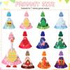 Weysat 10 Set Holiday Mini Desk Goose Outfit Summer Fall Halloween Christmas Winter Magnetic Geese Statue Felt Fabric Costume for 7 Inch Desktop Goose Table Decor Gifts(Hats Style,Fabric) view 2
