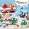 Weysat 10 Set Holiday Mini Desk Goose Outfit Summer Fall Halloween Christmas Winter Magnetic Geese Statue Felt Fabric Costume for 7 Inch Desktop Goose Table Decor Gifts(Hats Style,Fabric) view 4