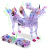 SOYUOI 2-in-1 Transforming Unicorn Car Toy - Magnetic Collision Robot Cars for Kids | Exciting Transformation Playset for Boys & Girls | Perfect Birthday view 1